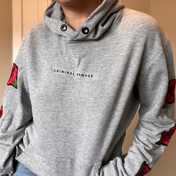 Criminal Damage Rose Hoodie - Picture 5 of 11